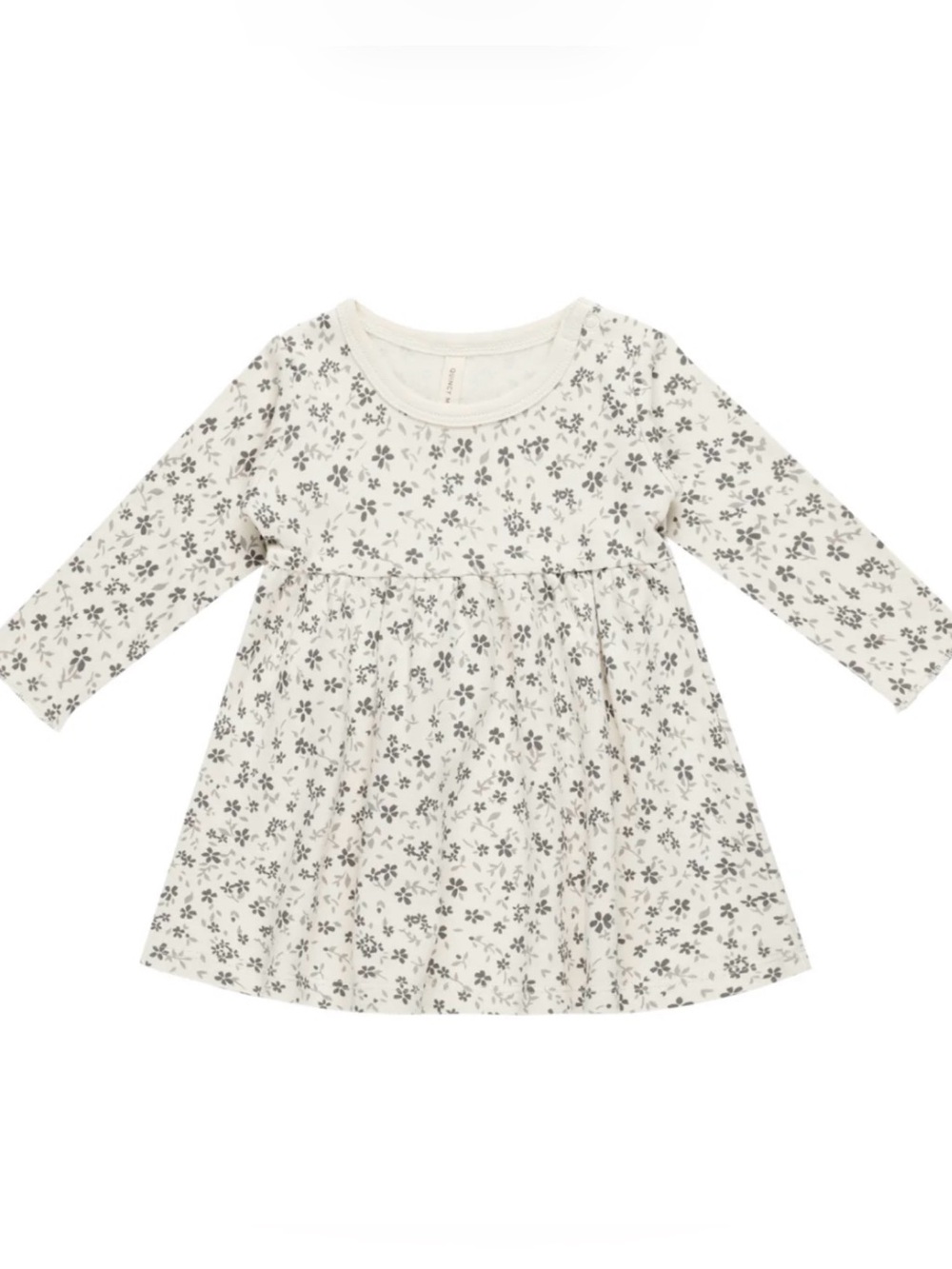 Quincy Mae Long Sleeve Floral Blue/Grey print Size 2-3 NWOT
